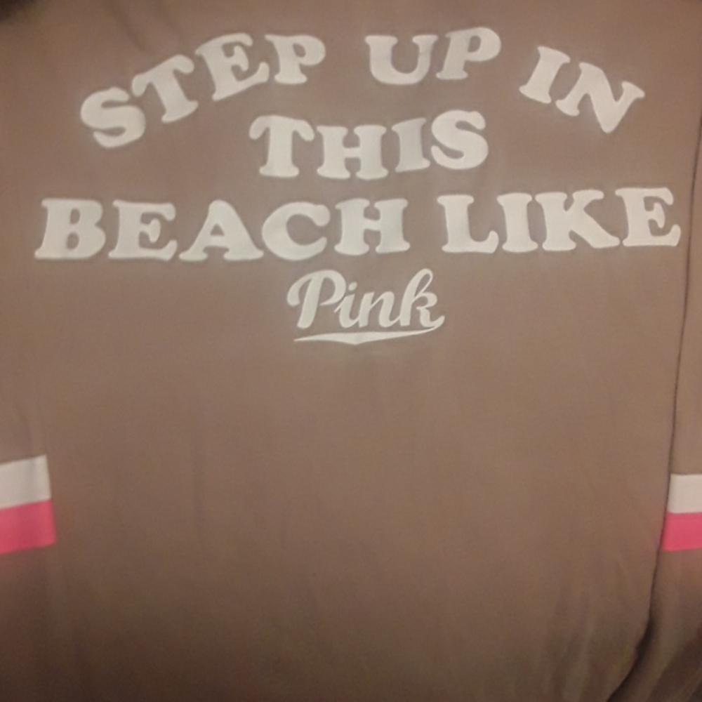 VS Pink Oversized Button Top Long Sleeve Henley